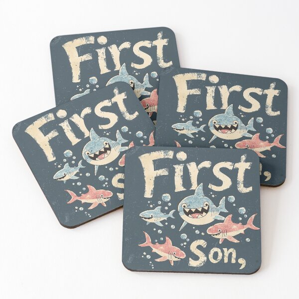 Item preview, First Son - Vintage Baby family Shark designed and sold by Bee Happy Creative™.