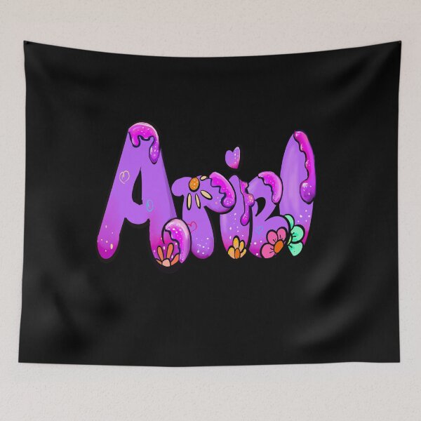 Item preview, Ariel popular girls name woman women’s first name in purple drip calligraphy Ariel designed and sold by Artonmytee.