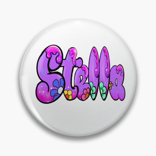 Item preview, Stella popular girls name woman women’s first name in purple drip calligraphy Stella designed and sold by Artonmytee.