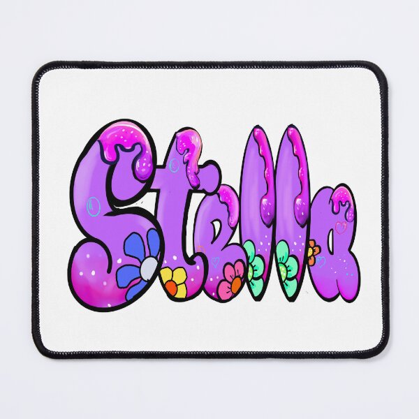 Item preview, Stella popular girls name woman women’s first name in purple drip calligraphy Stella designed and sold by Artonmytee.