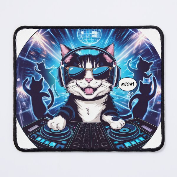 Item preview, Cat Deejay designed and sold by tee-blah-blah.