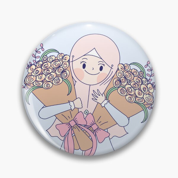 Item preview, hijab girl with flower designed and sold by shinoportogis.