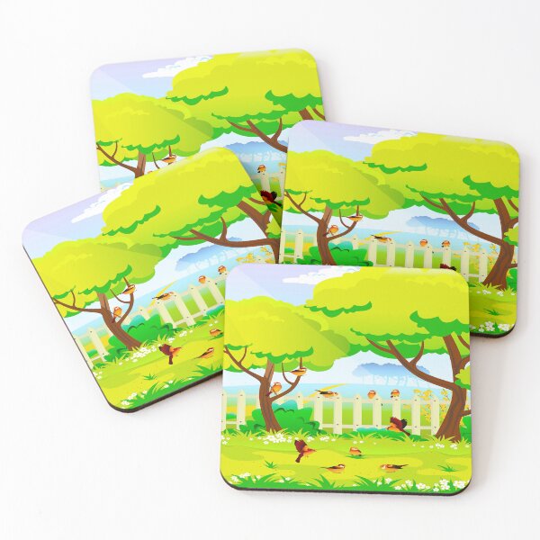 Item preview, A garden and birds- Stunning nature designed and sold by nooritasoftness.
