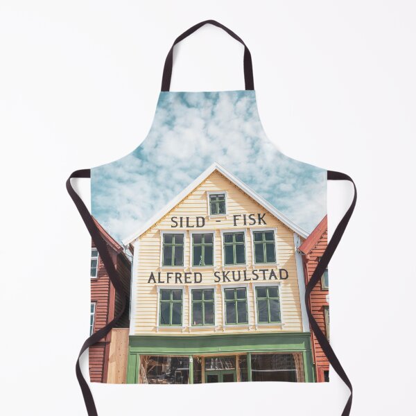 Item preview, Retro world heritage site Bryggen in Bergen, Norway - summer architecture and travel photography designed and sold by Christa Stroo Photography.