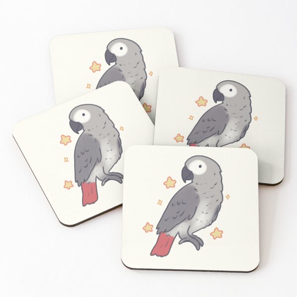 Item preview, Cute Gray african parrot art designed and sold by Artofmayara.