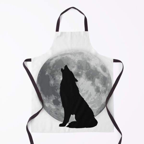 Item preview, "Howling Wolf Silhouette Under Full Moon" designed and sold by El-kaeed.