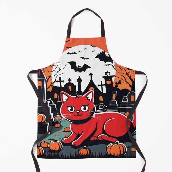 Item preview, Halloween cat in the cemetery designed and sold by OxiSkor.