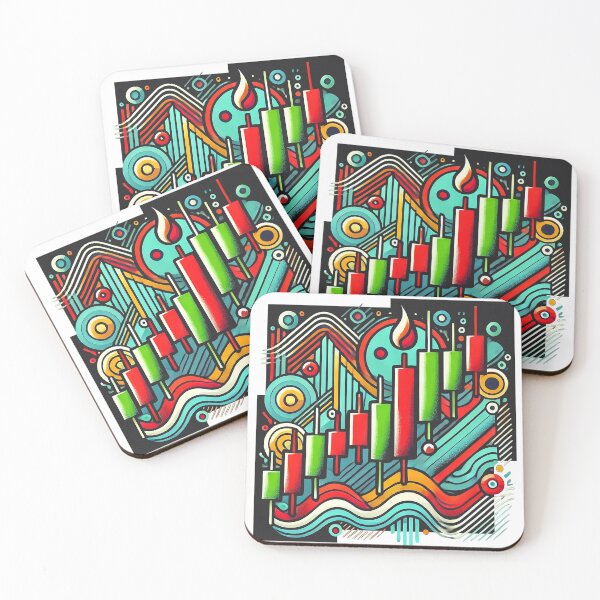 Item preview, Modern Bullish Trend Candlestick Art designed and sold by ManekanttaArts.
