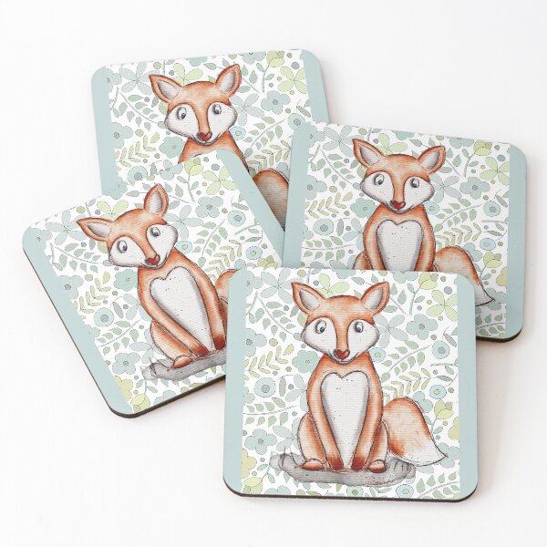 Item preview, Fox with abstract background, No. 2 designed and sold by kasperskonfetti.