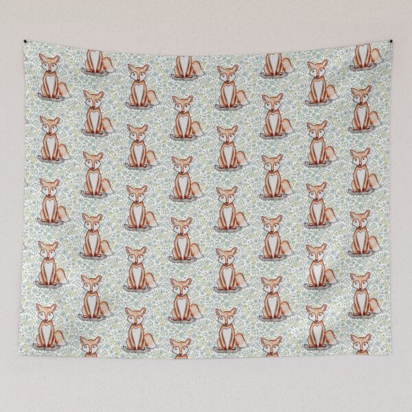 Item preview, Fox with abstract background, No. 2 designed and sold by kasperskonfetti.