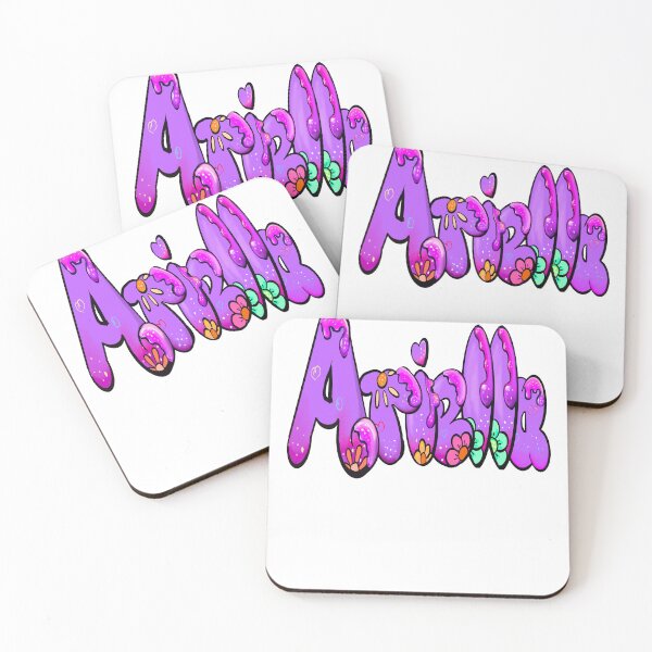 Item preview, Ariella popular girls name woman women’s first name in purple drip calligraphy Ariella designed and sold by Artonmytee.