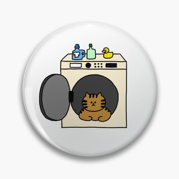 Item preview, a Cat and a Duck in the washing machine designed and sold by superbaechoo.