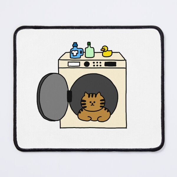 Item preview, a Cat and a Duck in the washing machine designed and sold by superbaechoo.