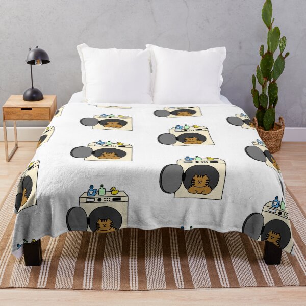 Item preview, a Cat and a Duck in the washing machine designed and sold by superbaechoo.