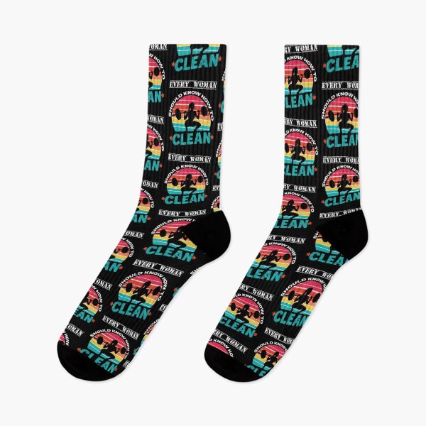 Item preview, Every Woman Should Know How To Clean Funny Quote Gym Retro Fitness Motivation designed and sold by Fatimah Saeed.