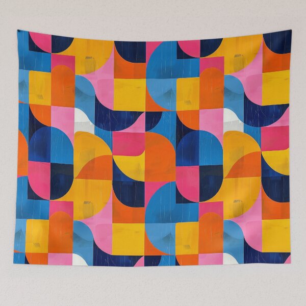 Item preview, Happy colour retro pattern designed and sold by Marion Hill.
