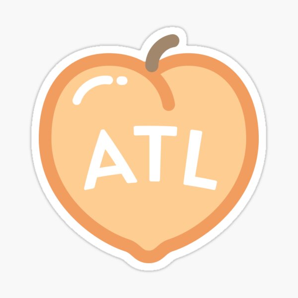 Atlanta Peach Sticker