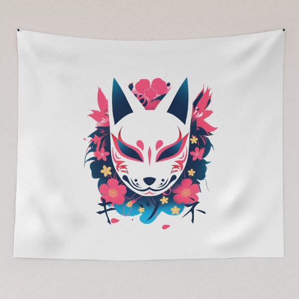 Item preview, Japanese demon mask AKM_13 designed and sold by NoNeed4InK.