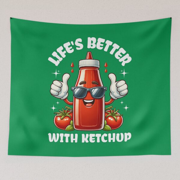 Item preview, Funny Ketchup Lover Cartoon Design for Foodies designed and sold by Infinitee8hirts.