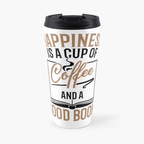 Savvy Turtle Reading Design for Women Happiness Is Coffee and Good Book Travel Mug