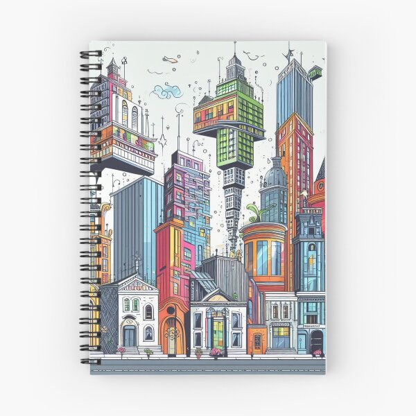 Item preview, Floating skyscrapers,Chaos in motion minimalist abstract art designed and sold by MalPhiri.