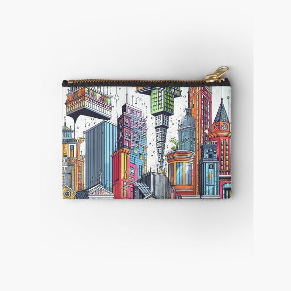 Item preview, Floating skyscrapers,Chaos in motion minimalist abstract art designed and sold by MalPhiri.