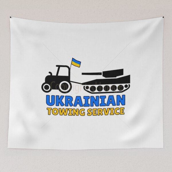 Item preview, Ukrainian Former Towing Russian Tank Funny designed and sold by Designnnyy.