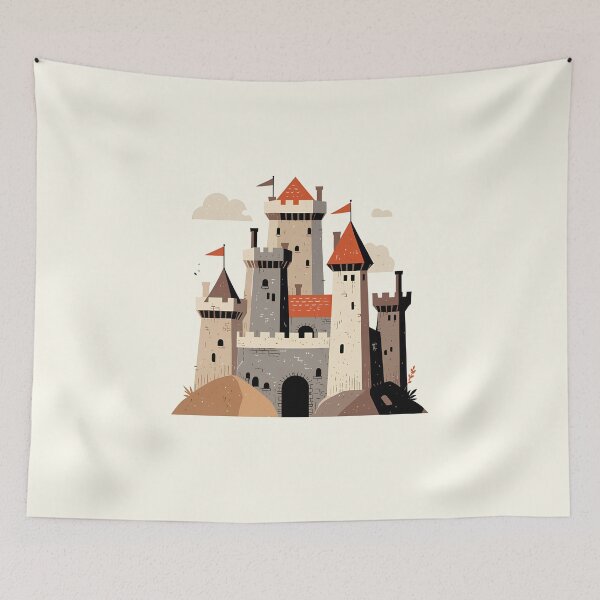 Item preview, Charming Medieval Castle Illustration designed and sold by Windy-market.