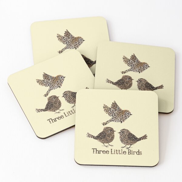 Item preview, leopard three little birds designed and sold by Hen-C-Art.