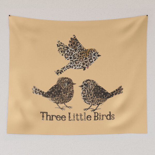 Item preview, leopard three little birds designed and sold by Hen-C-Art.