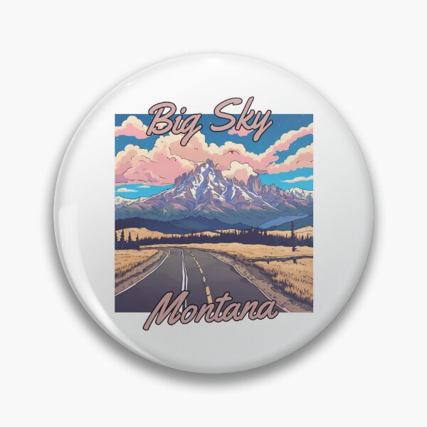 Artikelvorschau, Big Sky Resort Montana Berge Klassisch Retro entworfen und verkauft von Pterodak.