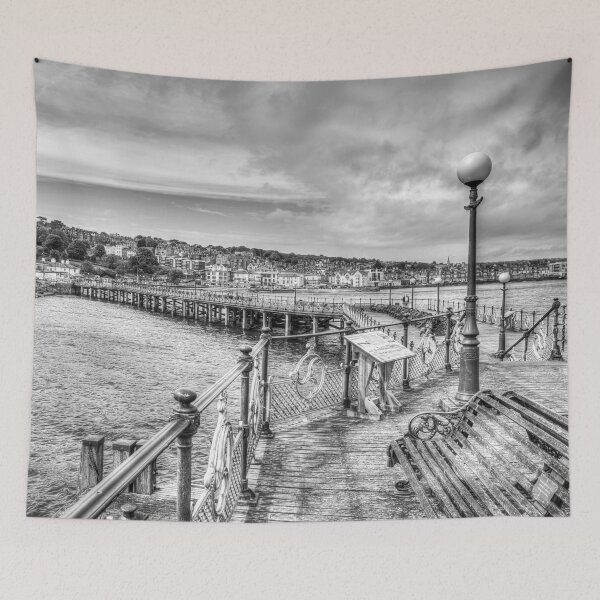 Item preview, Swanage Pier, Dorset, England, Black And White designed and sold by Paul Thompson Photography.