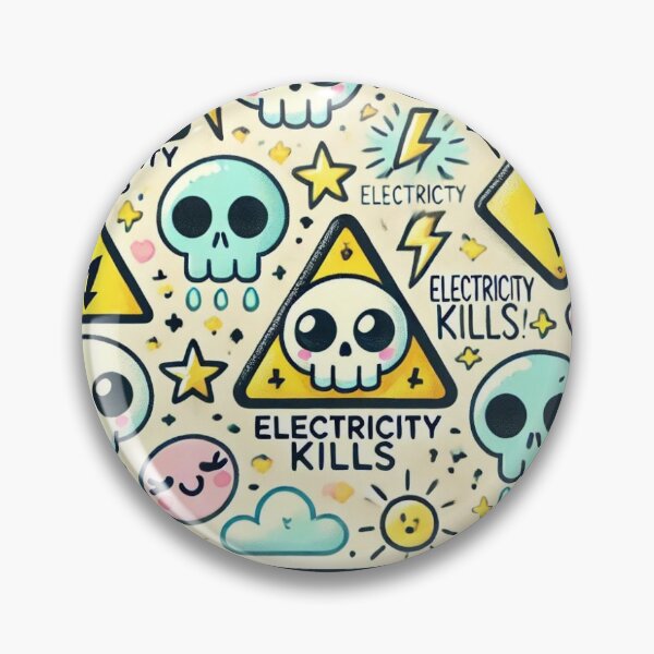 Item preview, Electric Kawaii Danger designed and sold by ColorfulStyle.