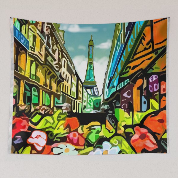 Item preview, Floral Paris Vintage Travel Poster designed and sold by joeycastaneda.