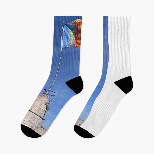 Item preview, Community of Valencia flag on top of the Serrano Towers in Valencia,Spain designed and sold by goceris.