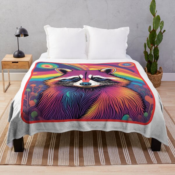 Item preview, Street Cats Raccoon Psychedelic Art designed and sold by Pterodak.