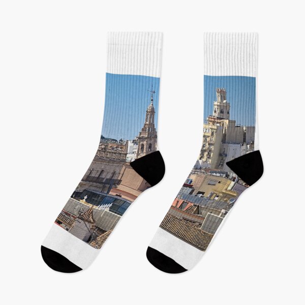 Item preview, Church towers and old buildings in Valencia cityscape designed and sold by goceris.