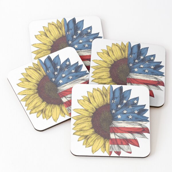 Item preview, Sunflowers American Flag designed and sold by xiao xuans.