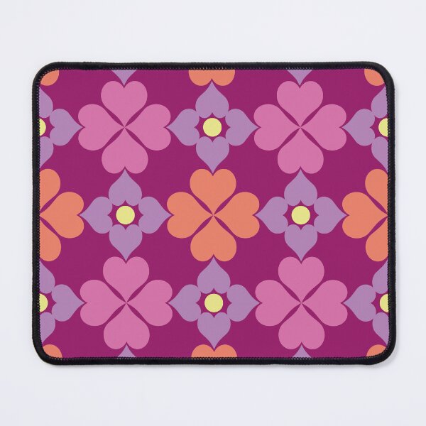 Item preview, Pretty Retro Modern Floral Pattern in Pink, Orange, Lilac and Yellow designed and sold by scome.