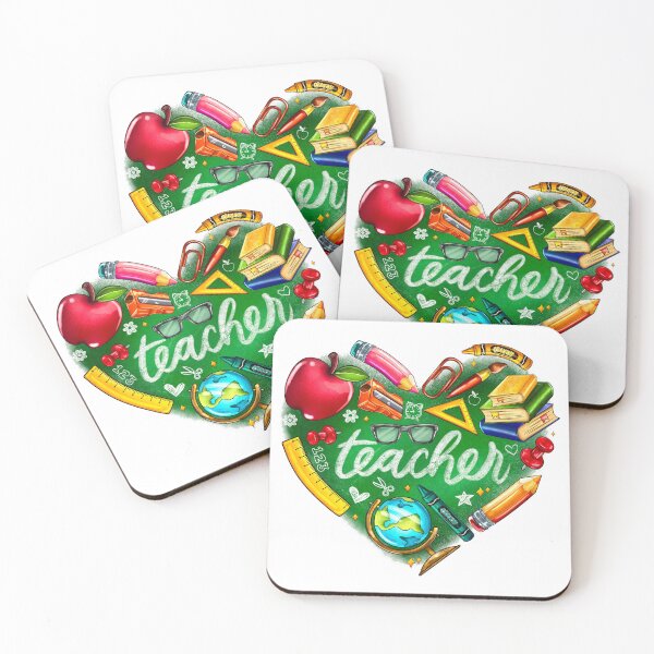 Item preview, Teach Back To School Valentine's Day Teacher Heart Sublimation Design, School Supplies designed and sold by nocebee.