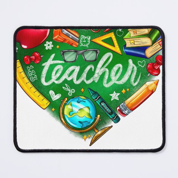 Item preview, Teach Back To School Valentine's Day Teacher Heart Sublimation Design, School Supplies designed and sold by nocebee.