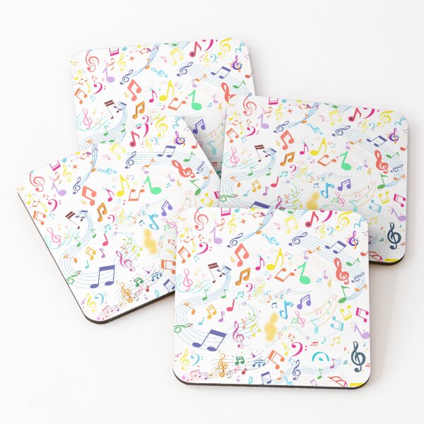Item preview, Music Everywhere In White & Vivid Colors Original Graphic Artwork designed and sold by BrightrDayMusicArt.