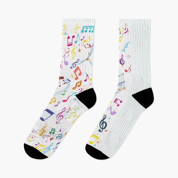 Item preview, Music Everywhere In White & Vivid Colors Original Graphic Artwork designed and sold by BrightrDayMusicArt.