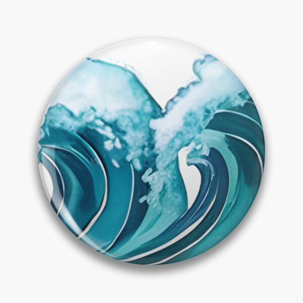 Item preview, Watercolor Waves -  heart waves designed and sold by niamin.