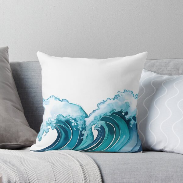Item preview, Watercolor Waves -  heart waves designed and sold by niamin.