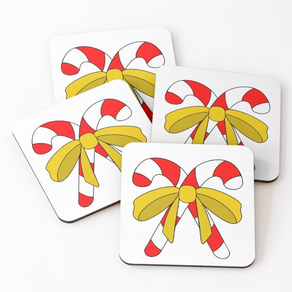 Item preview, Merry Christmas Candy Canes With Gold Bow designed and sold by Sartoris Art.