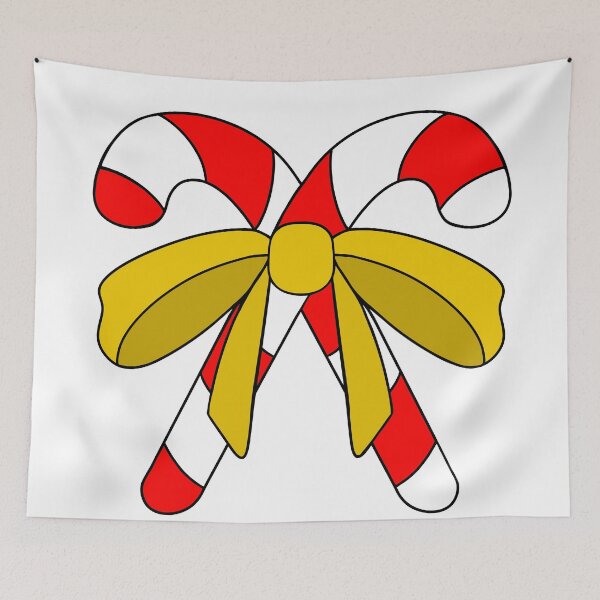 Item preview, Merry Christmas Candy Canes With Gold Bow designed and sold by Sartoris Art.