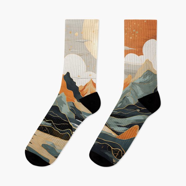 Item preview, Golden Peaks and Ocean Waves designed and sold by ArteeInnovation.