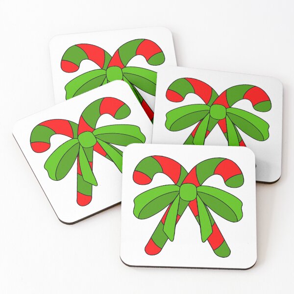 Item preview, Merry Christmas Candy Canes With Green Bow designed and sold by Sartoris Art.