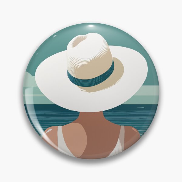 Item preview, Woman with hat on the beach designed and sold by hhh-art.